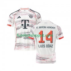 Camisola Homem Bayern de Munique Luis Diaz 14 Alternativa Equipamento 2025-2026 Manga Curta