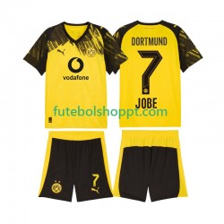 Camisola Júnior Borussia Dortmund Jobe Bellingham 7 Principais Equipamento 2025-2026 Manga Curta