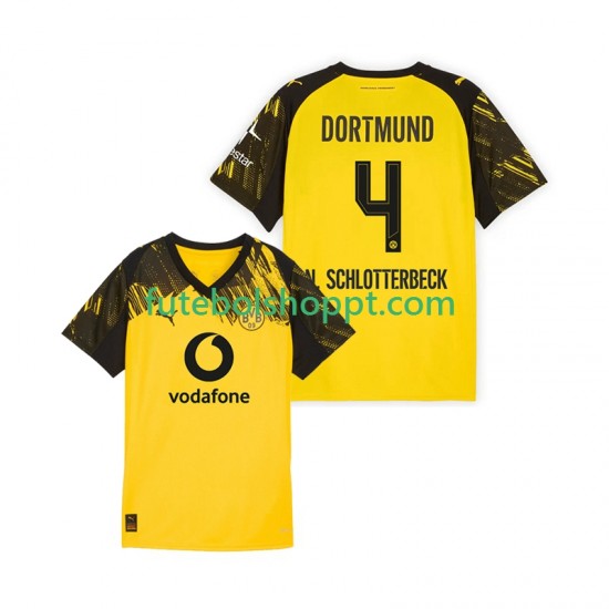 Camisola Homem Borussia Dortmund Nico Schlotterbeck 4 Principais Equipamento 2025-2026 Manga Curta