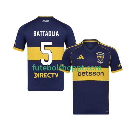 Camisola Homem CA Boca Juniors Rodrigo Battaglia 5 Principais Equipamento 2025-2026 Manga Curta