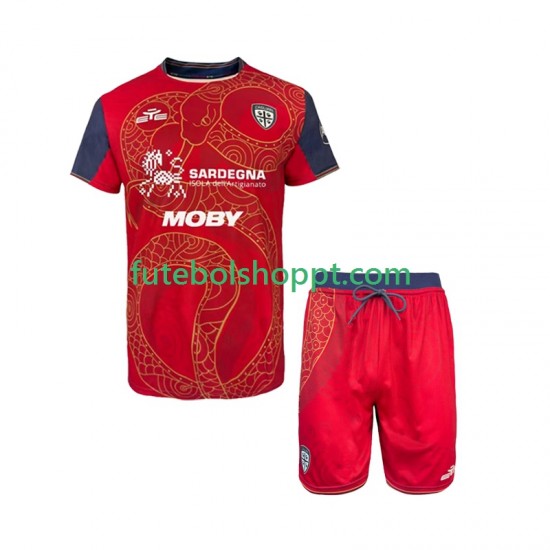 Camisola Júnior Cagliari Special Principais Equipamento 2025-2026 Manga Curta