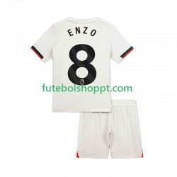 Camisola Júnior Chelsea Enzo Fernandez 8 Alternativa Equipamento 2025-2026 Manga Curta