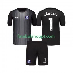 Camisola Júnior Chelsea Robert Sanchez 1 Guarda-redes Principais Equipamento 2025-2026 Manga Curta