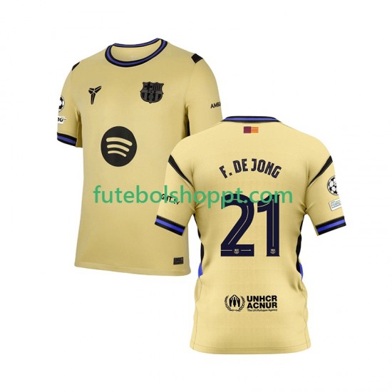 Camisola Homem FC Barcelona Frenkie de Jong 21 Champions League Alternativa Equipamento 2025-2026 Manga Curta