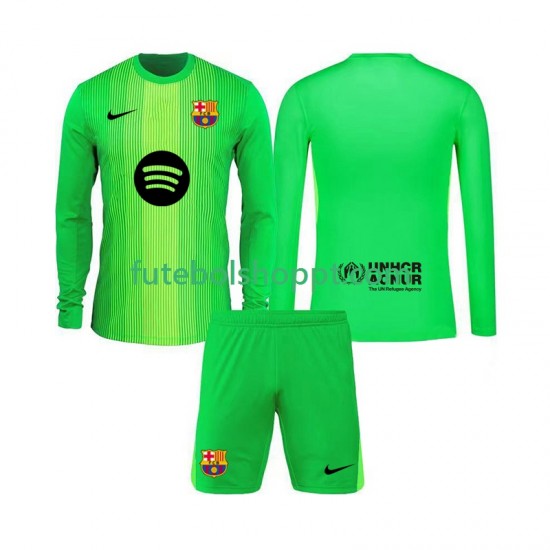 Camisola Júnior FC Barcelona Guarda-redes Principais Equipamento 2025-2026 Manga Comprida