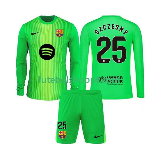 Camisola Júnior FC Barcelona Szczesny 25 Guarda-redes Principais Equipamento 2025-2026 Manga Comprida