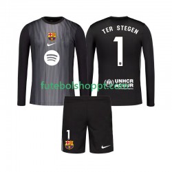 Camisola Júnior FC Barcelona Ter Stegen 1 Guarda-redes Terceiro Equipamento 2025-2026 Manga Comprida