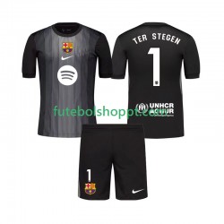 Camisola Júnior FC Barcelona Ter Stegen 1 Guarda-redes Terceiro Equipamento 2025-2026 Manga Curta