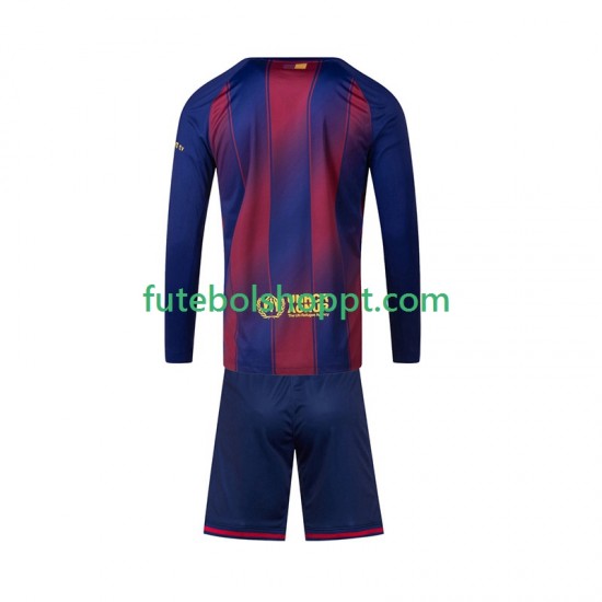 Camisola Júnior FC Barcelona Principais Equipamento 2025-2026 Manga Comprida