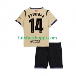 Camisola Júnior FC Barcelona Marcus Rashford 14 UCL Alternativa Equipamento 2025-2026 Manga Curta