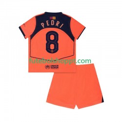 Camisola Júnior FC Barcelona Pedri 8 UCL Terceiro Equipamento 2025-2026 Manga Curta