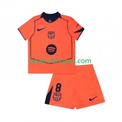 Camisola Júnior FC Barcelona Pedri 8 UCL Terceiro Equipamento 2025-2026 Manga Curta