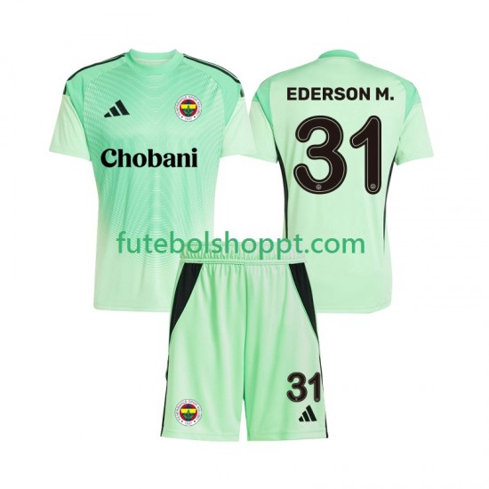 Camisola Júnior Fenerbahce Ederson Moraes 31 Guarda-redes Alternativa Equipamento 2025-2026 Manga Curta