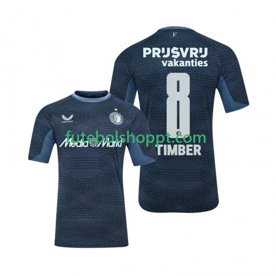 Camisola Homem Feyenoord Rotterdam Quinten Timber 8 Alternativa Equipamento 2025-2026 Manga Curta
