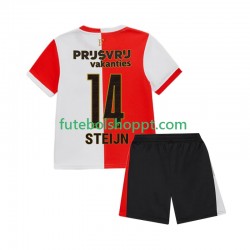 Camisola Júnior Feyenoord Rotterdam Sem Steijn 14 Principais Equipamento 2025-2026 Manga Curta