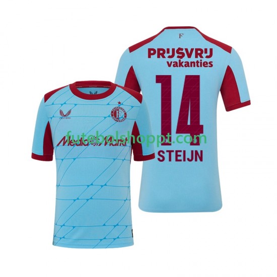 Camisola Homem Feyenoord Rotterdam Sem Steijn 14 Terceiro Equipamento 2025-2026 Manga Curta