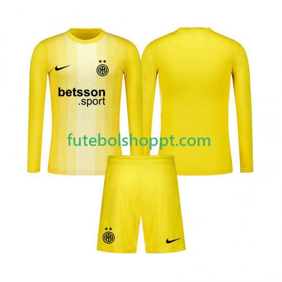 Camisola Júnior Inter de Milão Guarda-redes Alternativa Equipamento 2025-2026 Manga Comprida