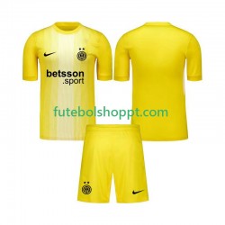 Camisola Júnior Inter de Milão Guarda-redes Alternativa Equipamento 2025-2026 Manga Curta
