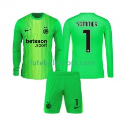 Camisola Júnior Inter de Milão Yann Sommer 1 Guarda-redes Terceiro Equipamento 2025-2026 Manga Comprida