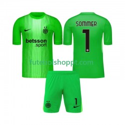 Camisola Júnior Inter de Milão Yann Sommer 1 Guarda-redes Terceiro Equipamento 2025-2026 Manga Curta
