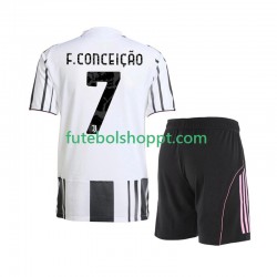 Camisola Júnior Juventus Francisco Conceicao 7 Principais Equipamento 2025-2026 Manga Curta