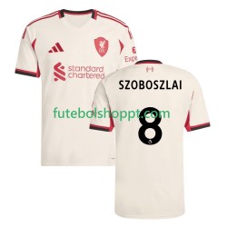 Camisola Homem Liverpool Dominik Szoboszlai 8 Alternativa Equipamento 2025-2026 Manga Curta