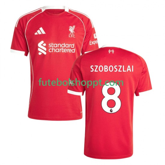 Camisola Homem Liverpool Dominik Szoboszlai 8 Principais Equipamento 2025-2026 Manga Curta
