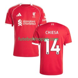 Camisola Homem Liverpool Federico Chiesa 14 Principais Equipamento 2025-2026 Manga Curta