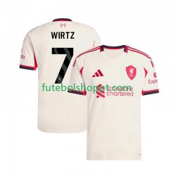 Camisola Homem Liverpool Florian Wirtz 7 Alternativa Equipamento 2025-2026 Manga Curta