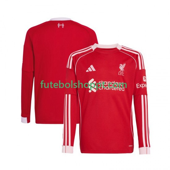 Camisola Homem Liverpool Principais Equipamento 2025-2026 Manga Comprida