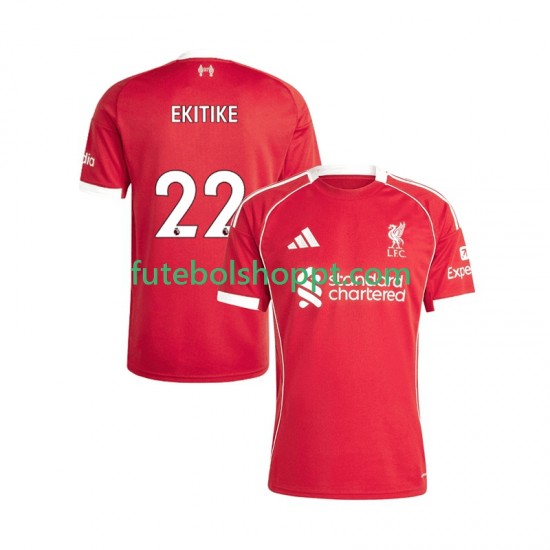 Camisola Homem Liverpool Hugo Ekitike 22 Principais Equipamento 2025-2026 Manga Curta