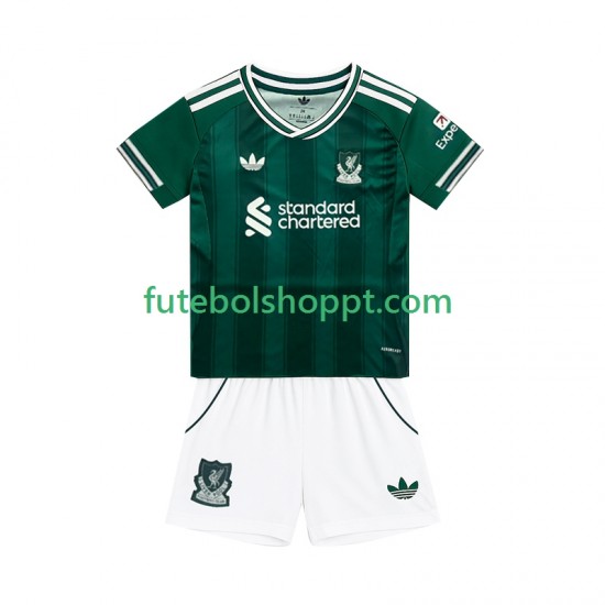 Camisola Júnior Liverpool Terceiro Equipamento 2025-2026 Manga Curta