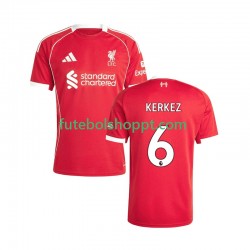 Camisola Homem Liverpool Milos Kerkez 6 Principais Equipamento 2025-2026 Manga Curta