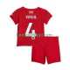 Camisola Júnior Liverpool Virgil van Dijk 4 Principais Equipamento 2025-2026 Manga Curta