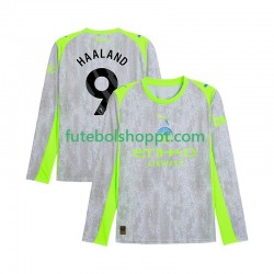 Camisola Homem Manchester City Erling Haaland 9 Terceiro Equipamento 2025-2026 Manga Comprida