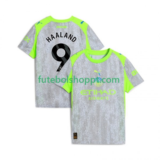 Camisola Homem Manchester City Erling Haaland 9 Terceiro Equipamento 2025-2026 Manga Curta