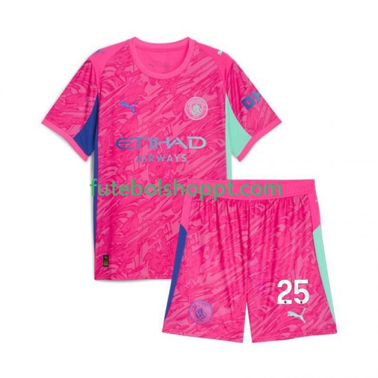 Camisola Júnior Manchester City Gianluigi Donnarumma 25 Guarda-redes Alternativa Equipamento 2025-2026 Manga Curta