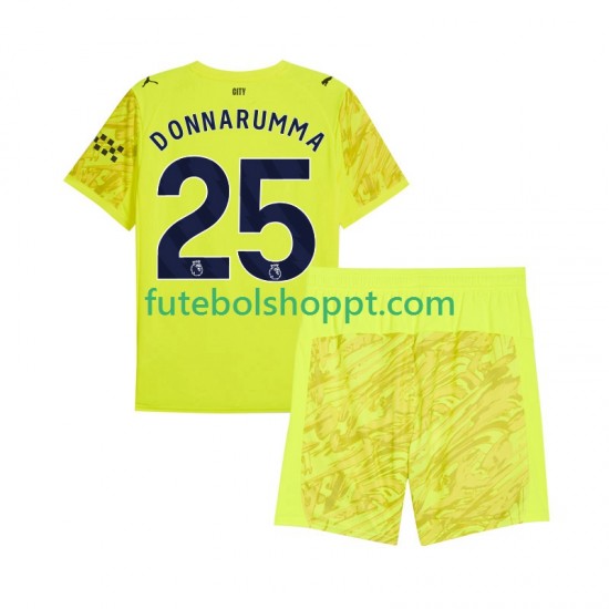Camisola Júnior Manchester City Gianluigi Donnarumma 25 Guarda-redes Terceiro Equipamento 2025-2026 Manga Curta