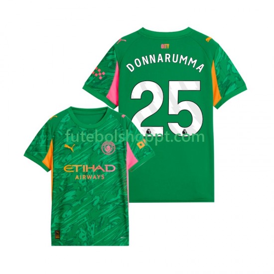 Camisola Homem Manchester City Gianluigi Donnarumma 25 Guarda-redes Principais Equipamento 2025-2026 Manga Curta