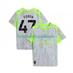 Camisola Homem Manchester City Phil Foden 47 Terceiro Equipamento 2025-2026 Manga Curta