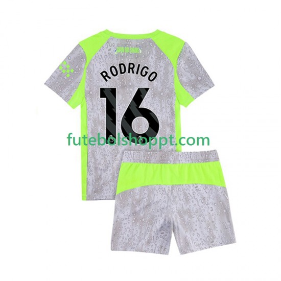 Camisola Júnior Manchester City Rodrigo Hernandez 16 Terceiro Equipamento 2025-2026 Manga Curta