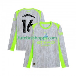 Camisola Homem Manchester City Rodrigo Hernandez 16 Terceiro Equipamento 2025-2026 Manga Comprida