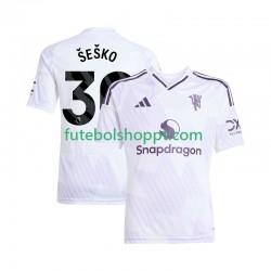 Camisola Homem Manchester United Benjamin Sesko 30 Alternativa Equipamento 2025-2026 Manga Curta