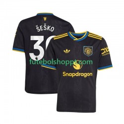 Camisola Homem Manchester United Benjamin Sesko 30 Terceiro Equipamento 2025-2026 Manga Curta