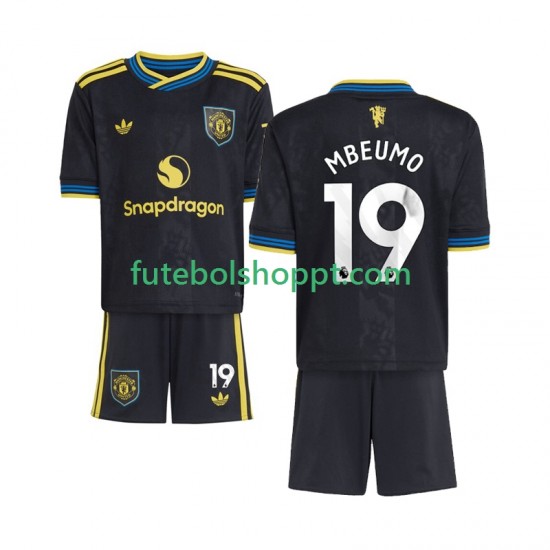 Camisola Júnior Manchester United Bryan Mbeumo 19 Terceiro Equipamento 2025-2026 Manga Curta