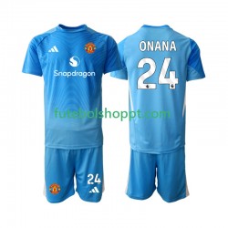 Camisola Júnior Manchester United Andre Onana 24 Guarda-redes Principais Equipamento 2025-2026 Manga Curta