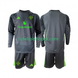 Camisola Júnior Manchester United Guarda-redes Alternativa Equipamento 2025-2026 Manga Comprida