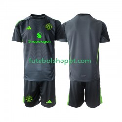 Camisola Júnior Manchester United Guarda-redes Alternativa Equipamento 2025-2026 Manga Curta