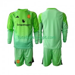 Camisola Júnior Manchester United Guarda-redes Quarto Equipamento 2025-2026 Manga Comprida