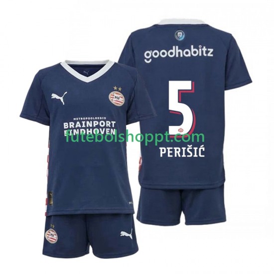 Camisola Júnior PSV Eindhoven Ivan Perisic 5 Alternativa Equipamento 2025-2026 Manga Curta